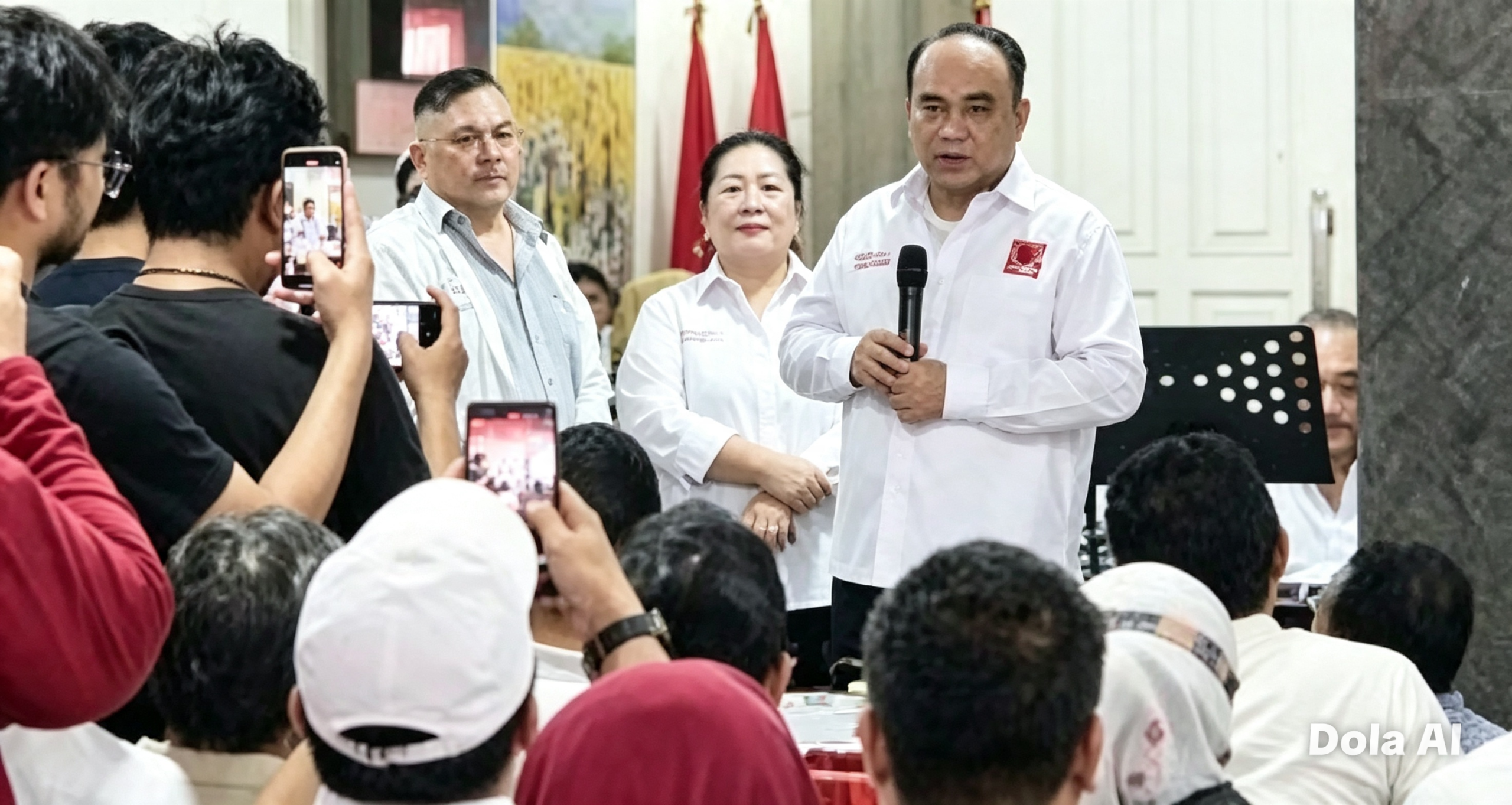 Relawan Projo, Budi Arie Sedang Menyampaikan Keterangan Pers (Foto/Ist)