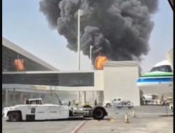 Usai Bandara Riyadh Diserang, Puing Rudal Hantam TK